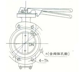 船用日標(biāo)對(duì)夾式手柄蝶閥