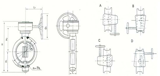 船用日標(biāo)對夾式蝸輪蝶閥JIS F7480